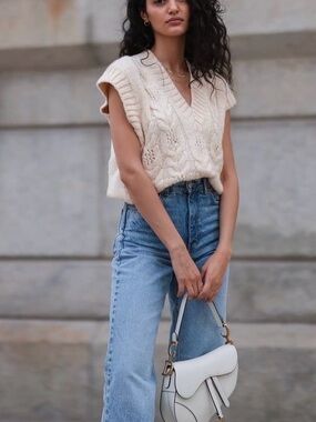 Sunday Best White cropped Vest